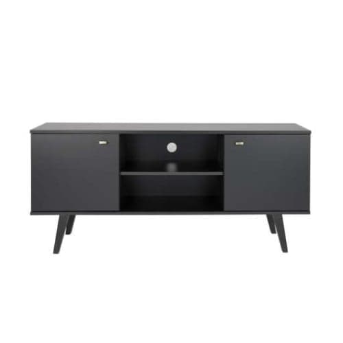 Mid Century Modern TV Stand Black image