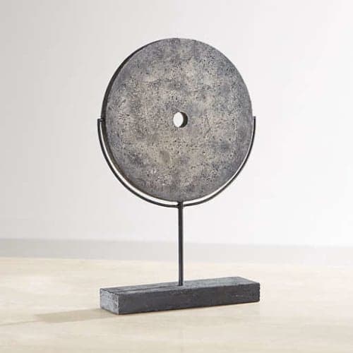 Dark Grey Volcanic Ash Disc Sculpture image