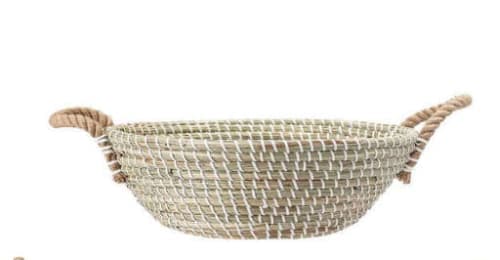 Handwoven Seagrass 2 Piece Wicker Basket Set small image