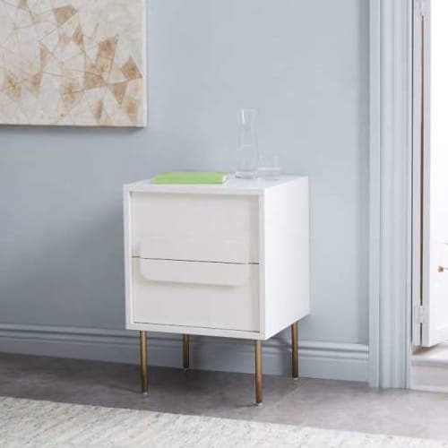 Gemini Nightstand - White Lacquer image