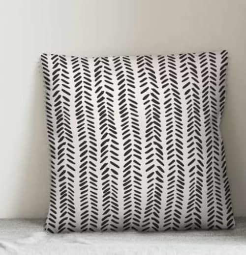Flavio Modern Herringbone Throw Pillow 18 image