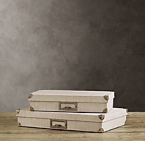 LINEN DOCUMENT BOX SMALL image