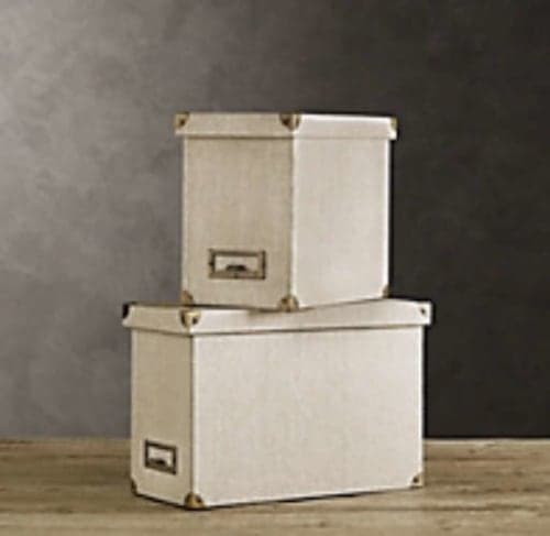 LINEN DESKTOP FILE BOX LARGE image