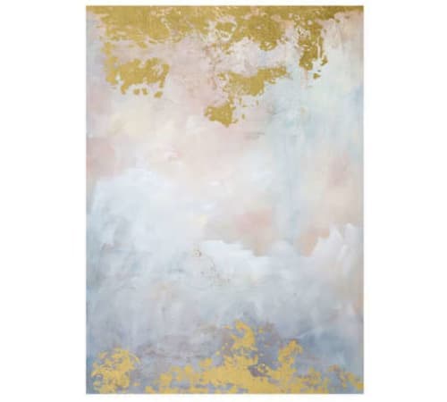 BLUSHING BREEZE HAND EMBELLISHED CANVAS PRINT image