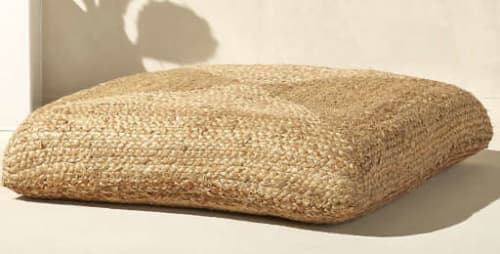 Braided Jute Floor Cushion With Insert-28"x28" image