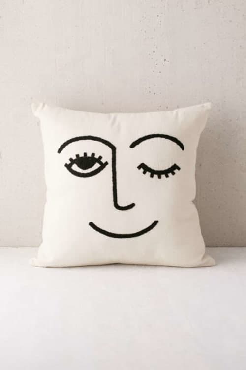 Winky Embroidered Pillow image