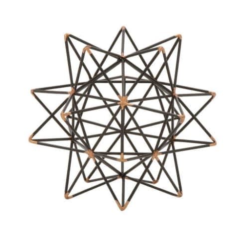 Wire Star BlackGold Iron Sculpture image