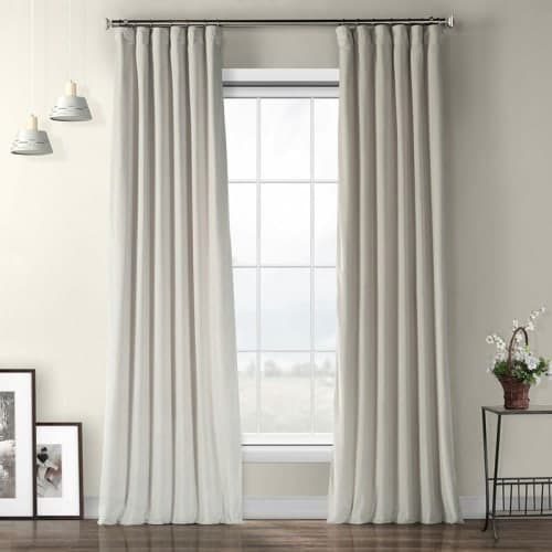Heritage Velvet Solid Room Darkening Rod Pocket Single Curtain Panel image
