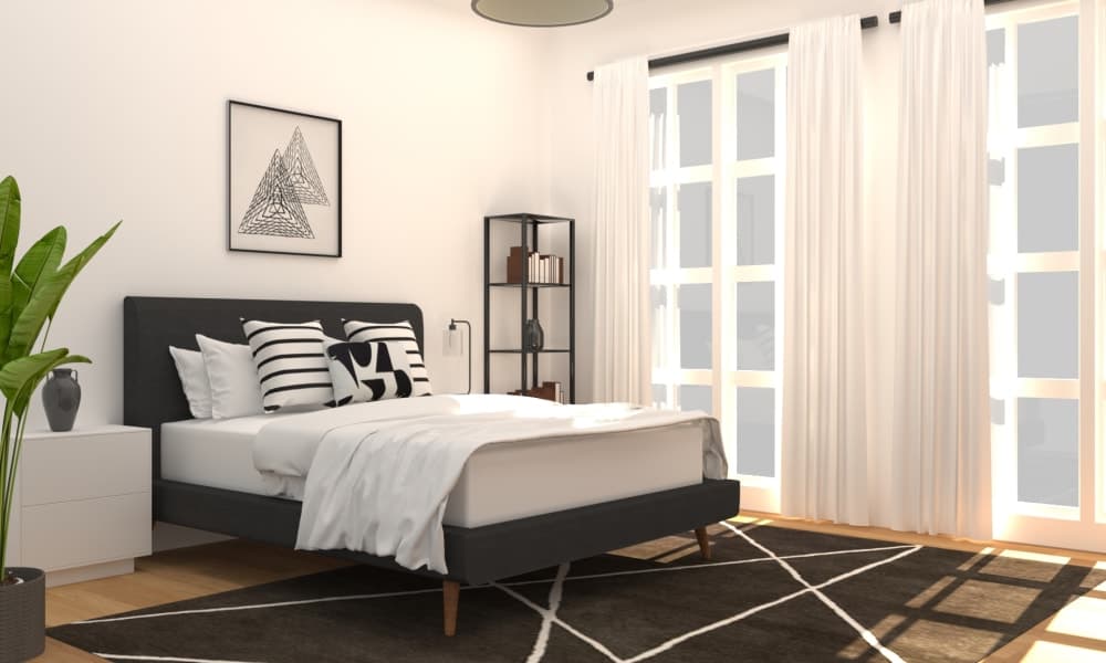 Minimalist Geometric Bedroom