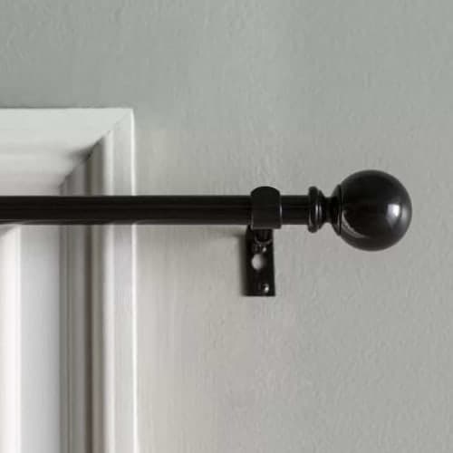 Wayfair Basics Single Round Curtain Rod & Hardware Set image