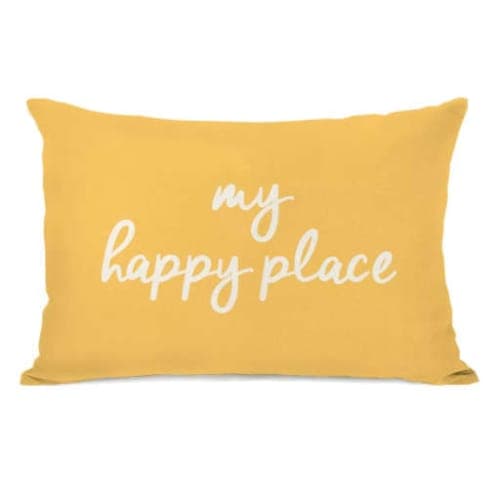 Peltz My Happy Place Outdoor Lumbar Pillow image