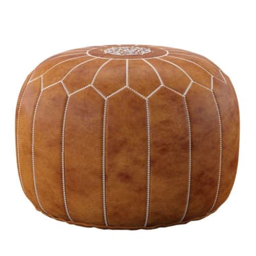Cherise Leather Pouf image