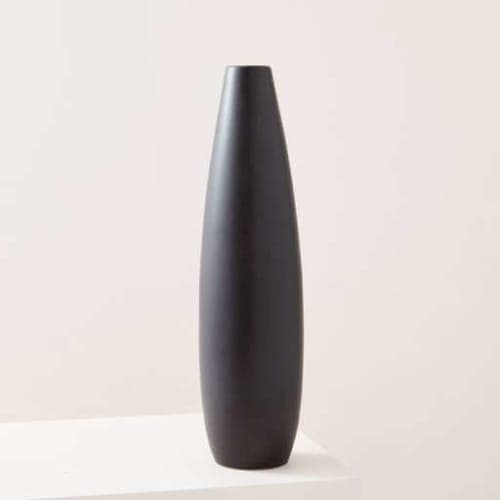 Pure Black Ceramic Vases Bottle image