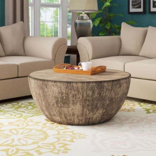 Aron Round Wood Coffee Table image