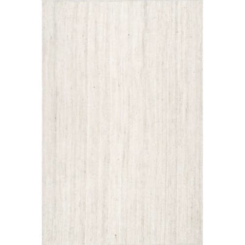 Off White Jute Braided Area Rug 8' x 10' image
