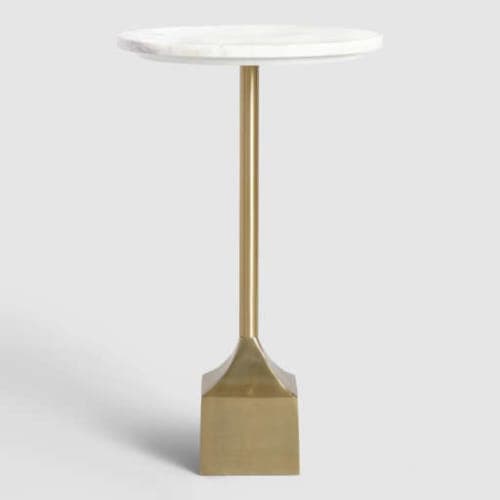 Marble And Gold Metal Norah Accent Table image