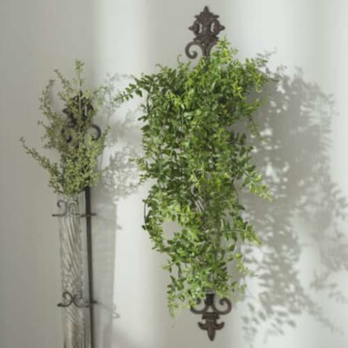 Artificial Hanging Button Fern Plant in Pot  image