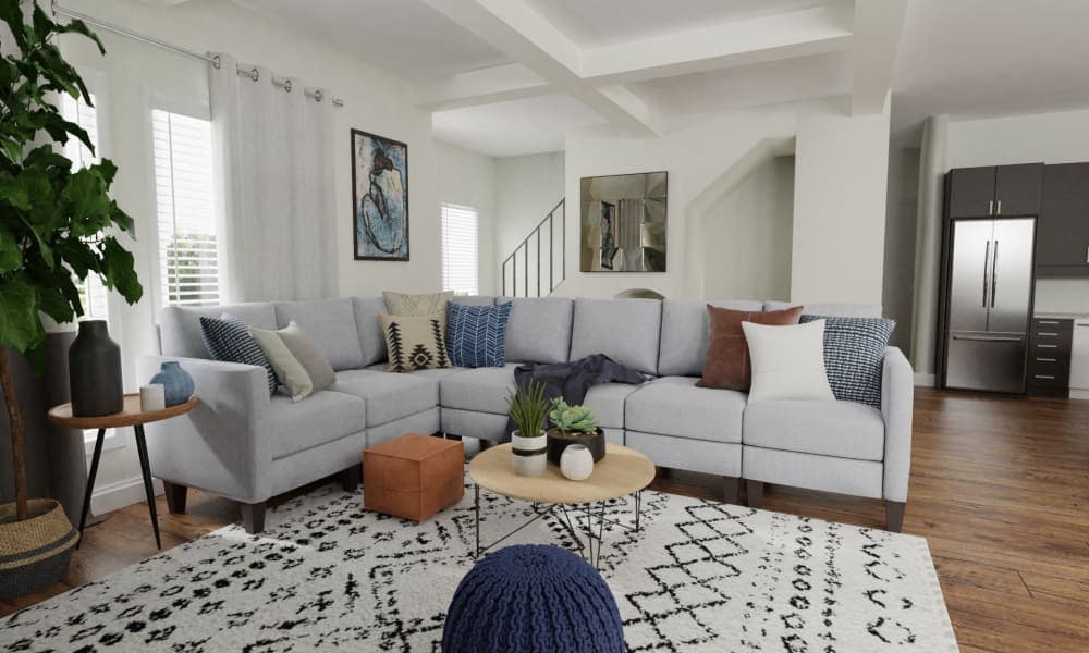 A coastal-style living room where every day is a vacay