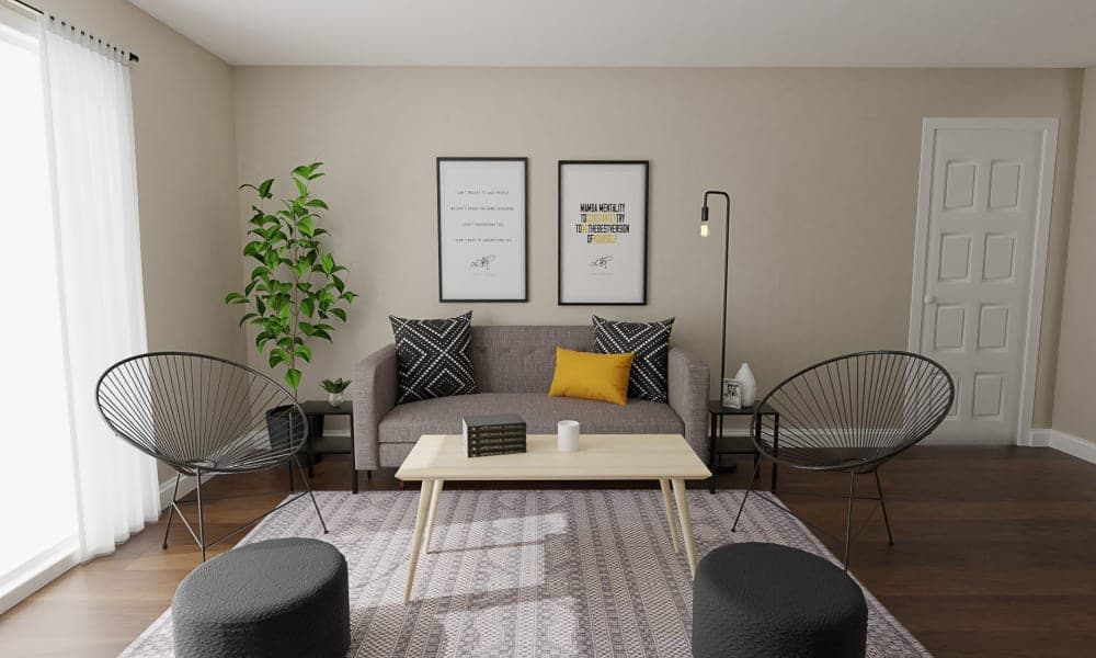 This Minimalist Industrial living room that proves less is more!