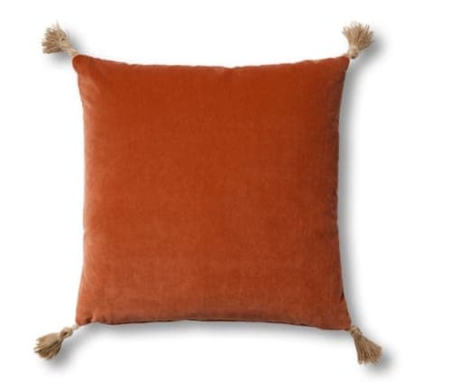 Koren 19x19 Pillow, Orange Velvet image