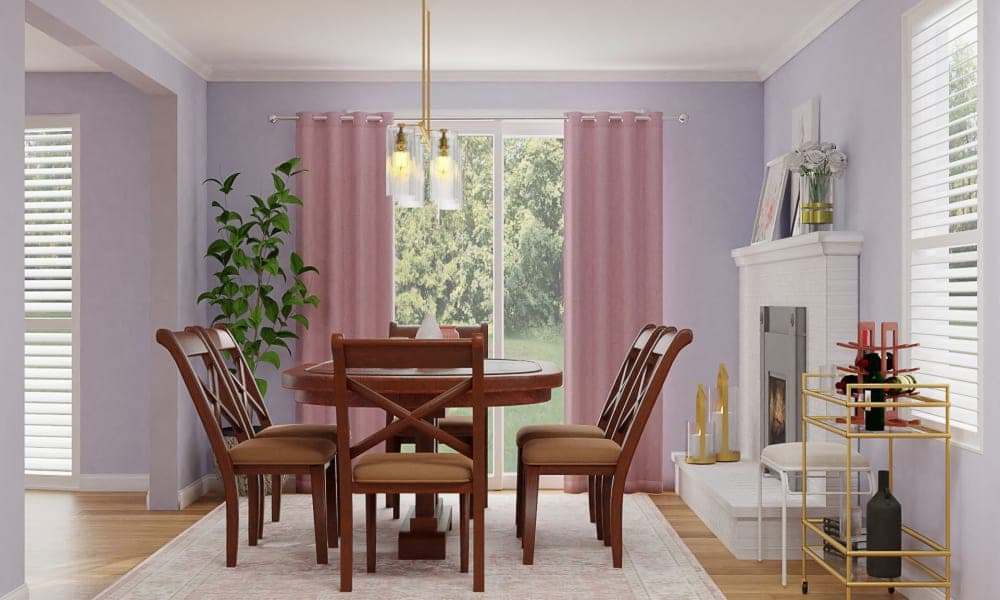 Feminine Modern Glam Dining Room