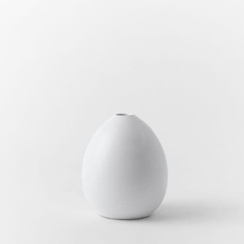 Pure White Ceramic Vases Egg image