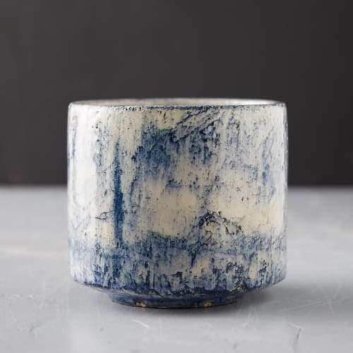 Ceramic Blue Marbled Pot_2 image