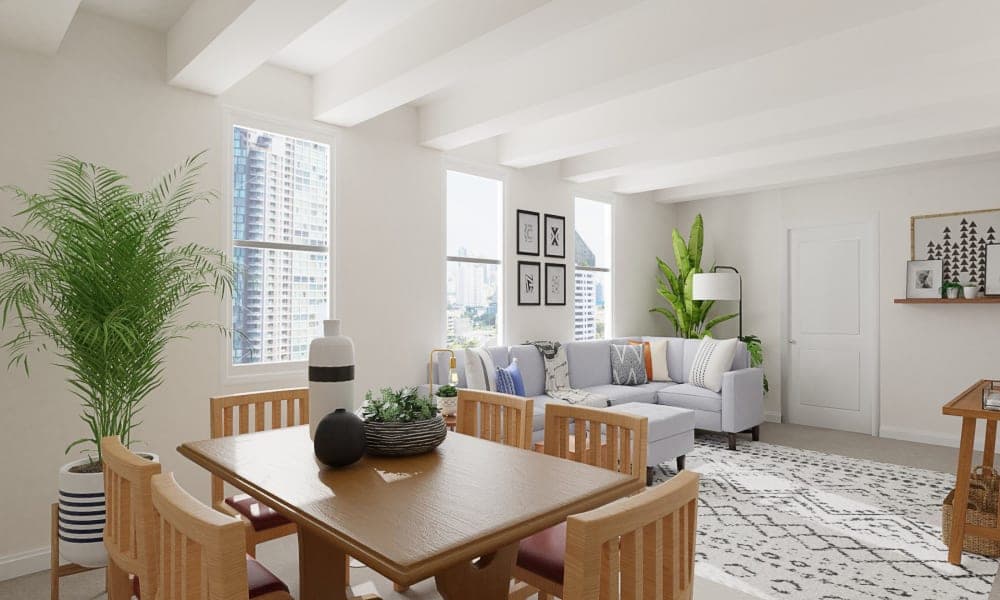 Rustic Transitional Living Room Design On a Budget