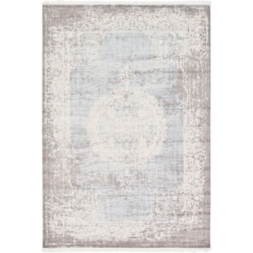 Twila Oriental GrayLight BlueIvory Area Rug 9' x 12' image