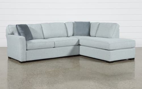 Aspen Tranquil Foam 2 Piece Sectional With Right Arm Facing Armless Chaise image