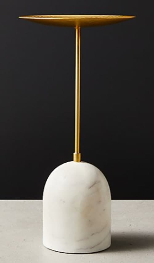 Numa Marble And Brass Candle Stand image