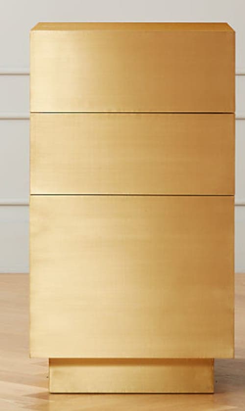 PENN BRASS CLAD NARROW 3 DRAWER FILE CABINET image