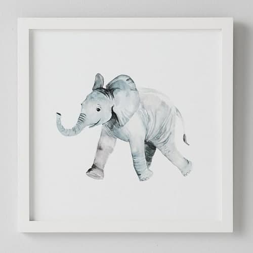 Baby Elephant Framed Art image