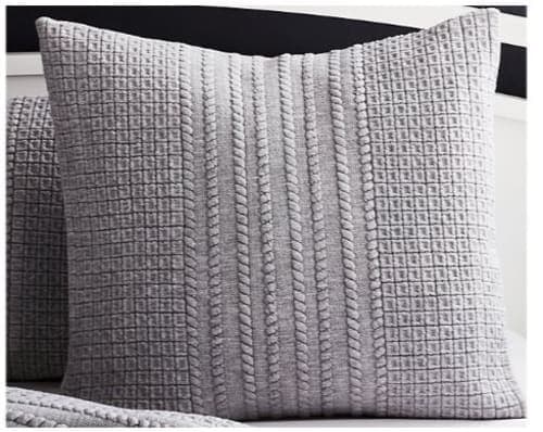 Doret Grey Jersey Pillow Sham Euro in Grey image