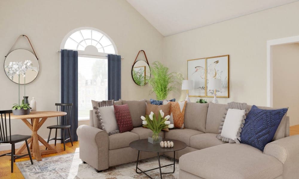 Open Floor Plan: Modern Farmhouse Living Room