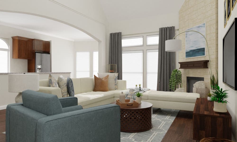 Overnight Guest Sleeping Option: Modern Transitional Living Room