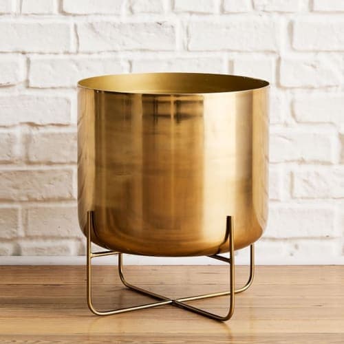 Spun Metal Standing Planters image