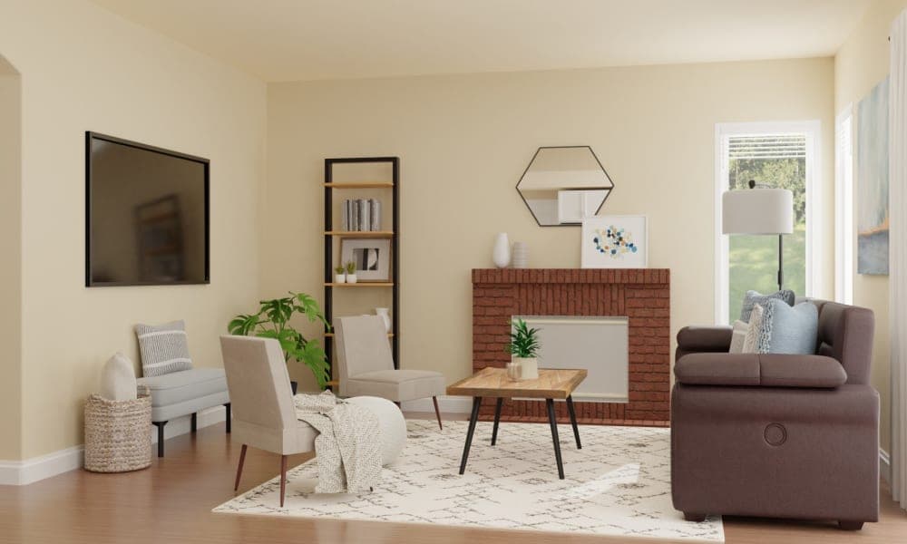 Style meets comfort in this multi-functional living room