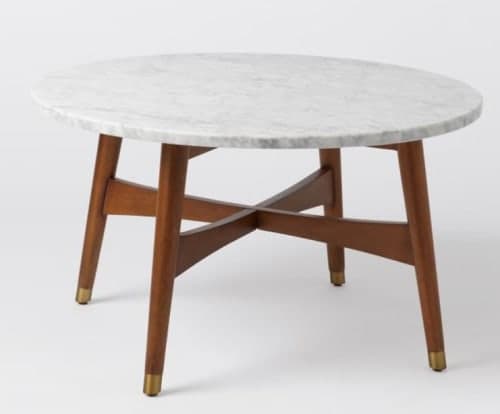 Reeve Mid Century Coffee Table Marble image
