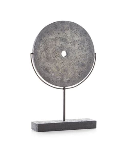 Dark Grey Volcanic Ash Disc Sculpture image