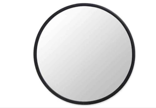Umbra Hub 24-Inch Round Wall Mirror in Black image
