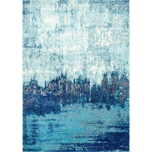 nuLOOM Contemporary Abstract Area Rug - 6' 7" 9' - Blue image