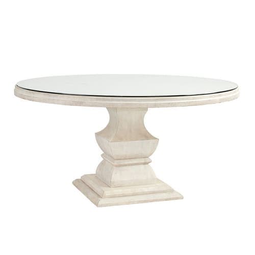 Andrews Pedestal Dining Table Glass Topper image