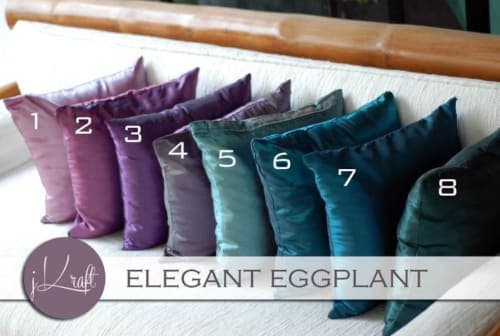 purple teal peacock jewel tone iridescent hidden zipper pillow cover throw pillow1 image