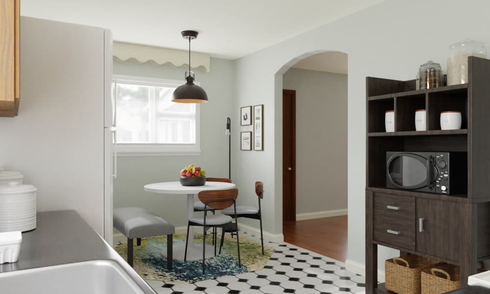 Multi Functional Space: Urban Mid Century Dining Room