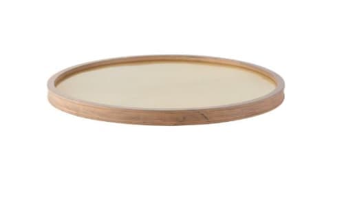RAY WHITEWASH ACACIA ROUND BAR TRAY image