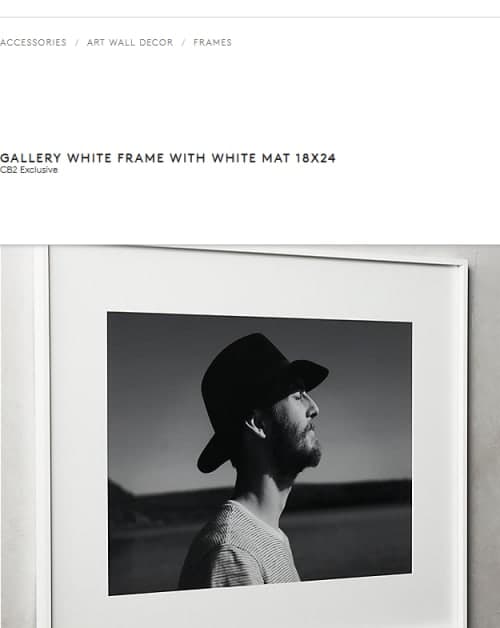 Gallery White Frame with White Mat image