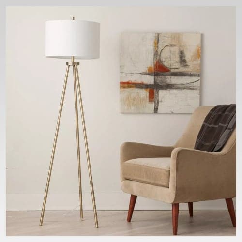 Ellis Tripod Floor Lamp Brass image