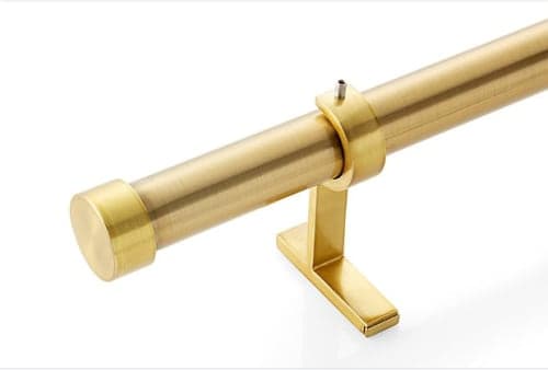 CB Brass End Cap Finial and Curtain Rod Set (120") image
