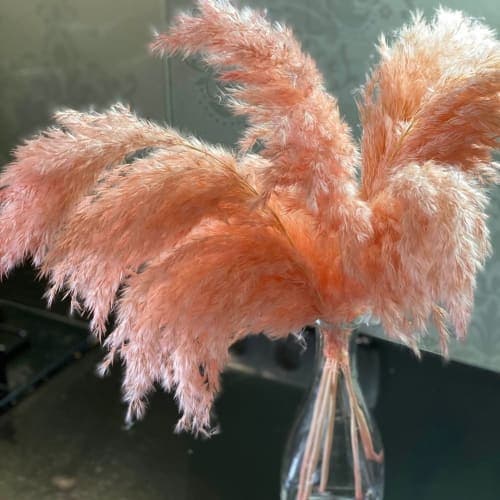 Pink pampas grass Dried flower bouquet Tall centerpieces Wedding arch flower image